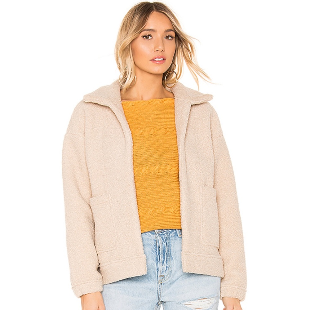 Line & Dot faux fur jacket